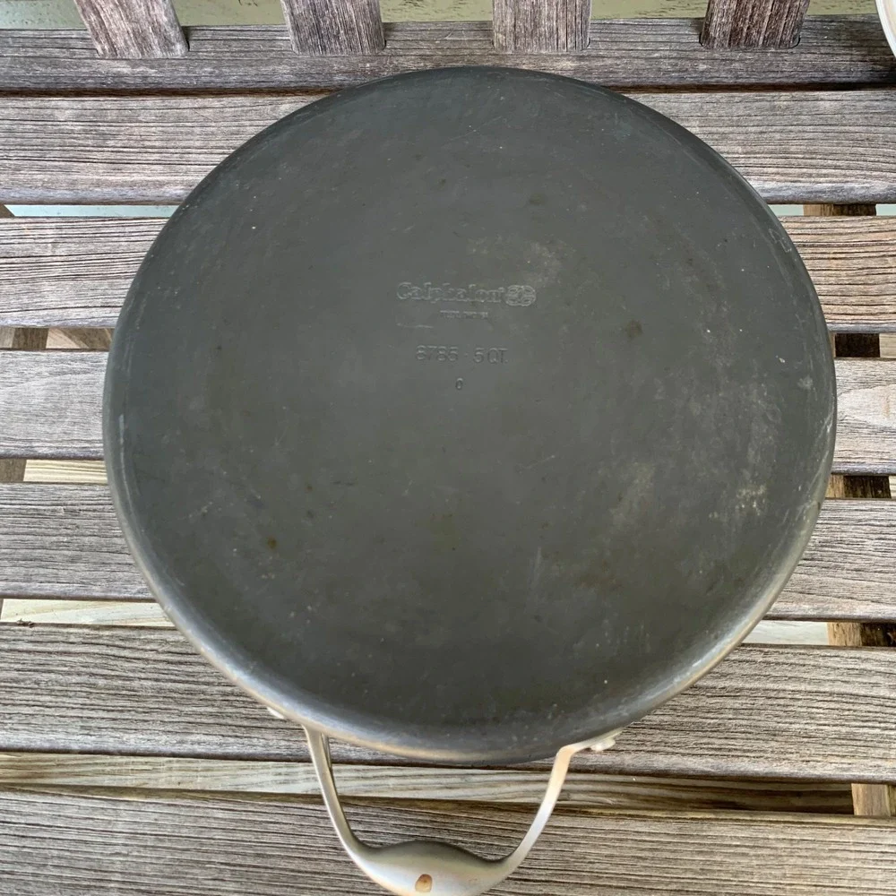 Calphalon 5 Qt Steamer Pot Set 8785 Non-Stick Dutch Oven Glass Lid Made in USA